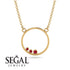 3 Ruby Round Necklace - Raina No. 10