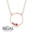 3 Ruby Round Necklace - Raina No. 11