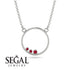 3 Ruby Round Necklace - Raina No. 12