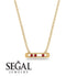 3 Ruby Stone Bar Necklace - Nala No. 10 image 4