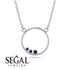 3 Sapphire Round Necklace - Raina No. 15