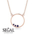 3 Sapphire Round Necklace - Raina No. 14