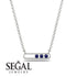 3 Sapphire Stone Hollow Necklace - Zaria No. 15 image 4
