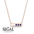 3 Sapphire Stone Hollow Necklace - Zaria No. 14