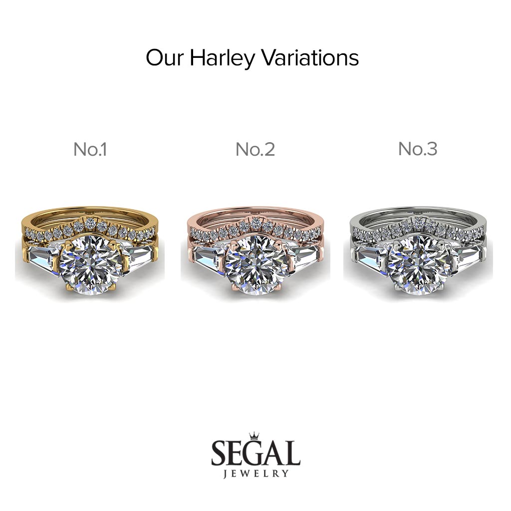 Glamorous Custom diamond Bridal Set - Harley No. 1