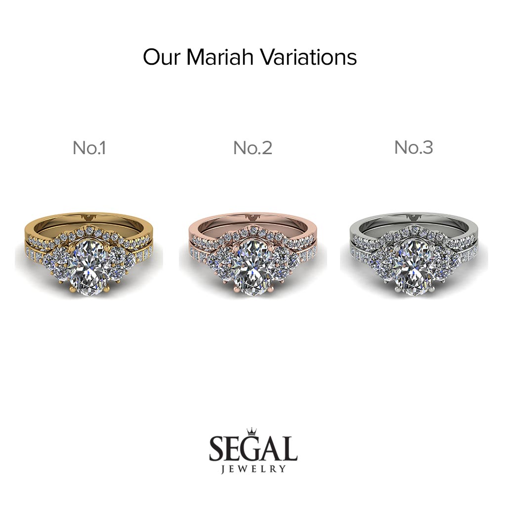 Oval Glamorous diamond Bridal Set - Mariah No. 2