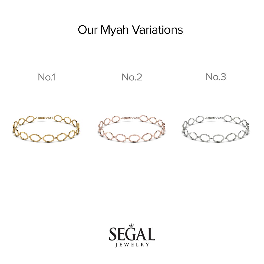 Oval Gold Bracelet - Myah No. 3