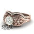 Two Seasons Bridal Set Flower Ring Diamond Ring- Bella no. 2