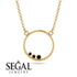 3 Black Diamond Round Necklace - Raina No. 7 image 4