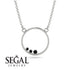 3 Black Diamond Round Necklace - Raina No. 9