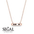 3 Black Diamond Stone Bar Necklace - Nala No. 8 image 4
