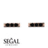 3 Black Diamonds Stud Earrings - Mina No. 8 image 5
