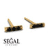 3 Black Diamonds Stud Earrings - Mina No. 7