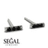 3 Black Diamonds Stud Earrings - Mina No. 9