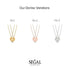 Two Half Heart Gold Couple Necklace - Denise No. 3 image 2