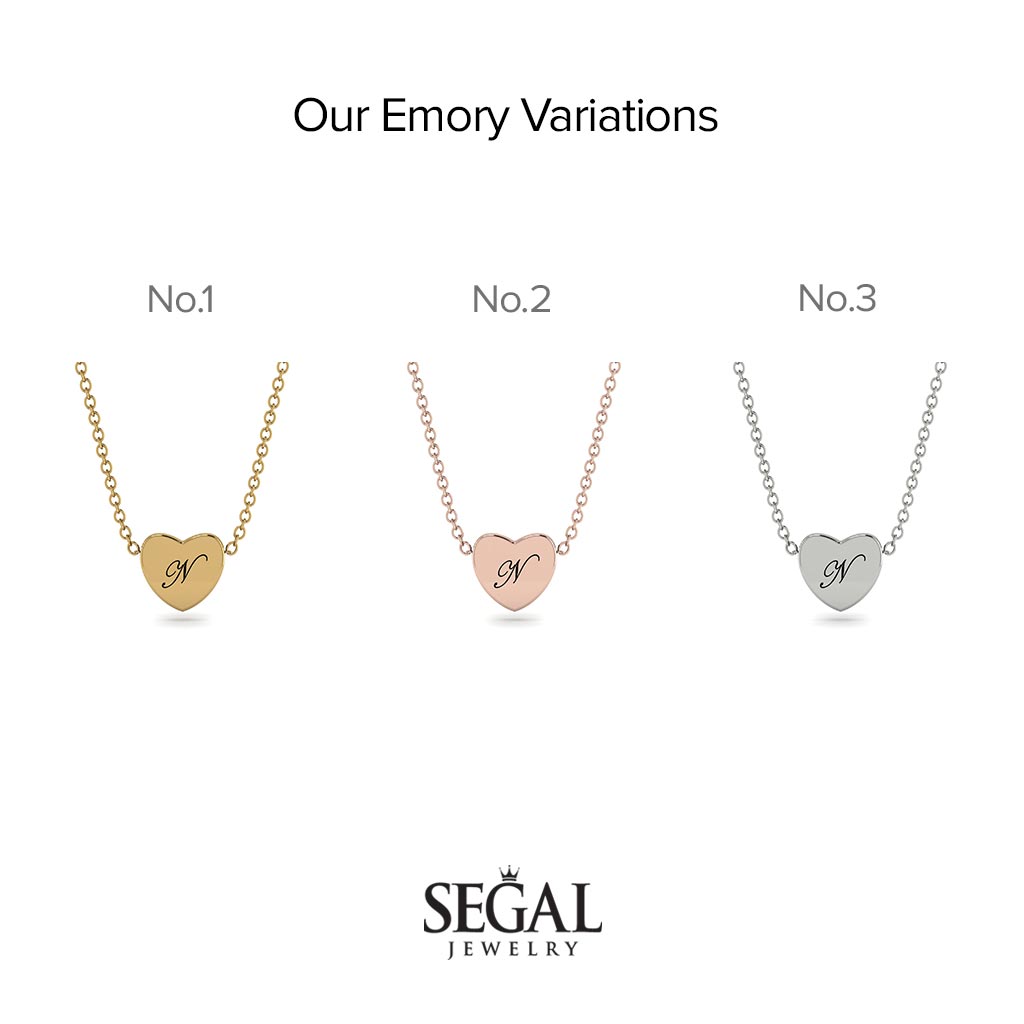 Heart Initial Necklace - Emory No. 1