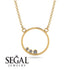 3 Diamond Round Necklace - Raina No. 1