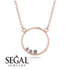 3 Diamond Round Necklace - Raina No. 2