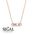 3 Diamond Stone Bar Necklace - Nala No. 2 image 4