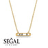 3 Diamond Stone Bar Necklace - Nala No. 1 image 4