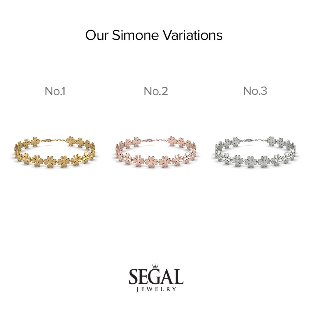 Flower Gold Bracelet - Simone No. 2