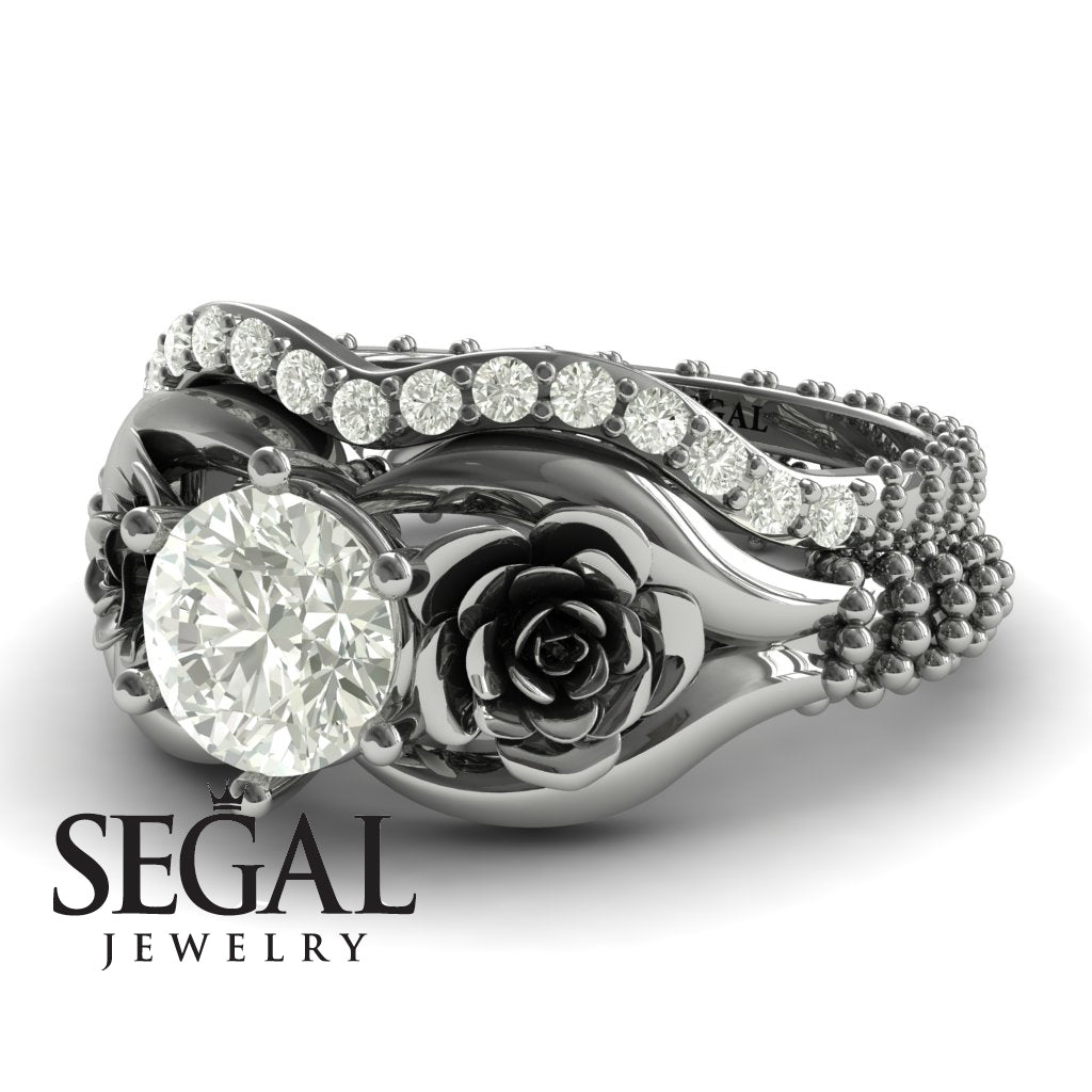 The Rose Spike Bridal Set Diamond Ring- Camilla no. 3