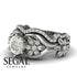 The 4th Season Bridal Set Flower Ring Diamond Ring- Lauren no. 3