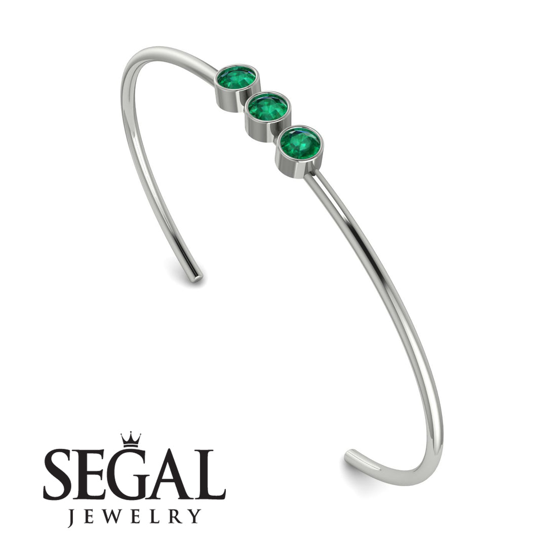 3 Stone Emerald Braclet - Eileen No. 6