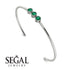 3 Stone Emerald Braclet - Eileen No. 6