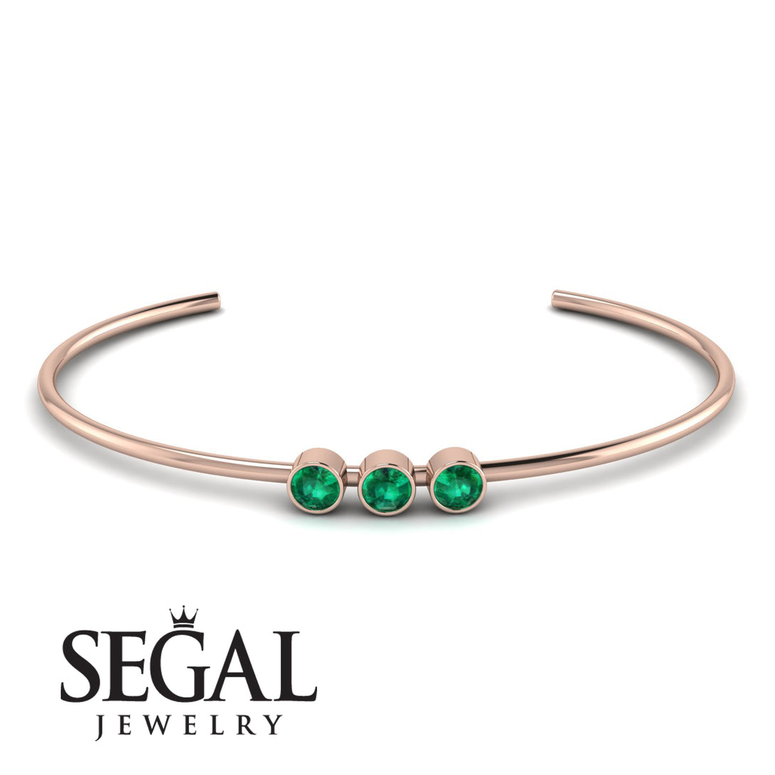 3 Stone Emerald Braclet - Eileen No. 5