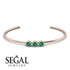 3 Stone Emerald Braclet - Eileen No. 5