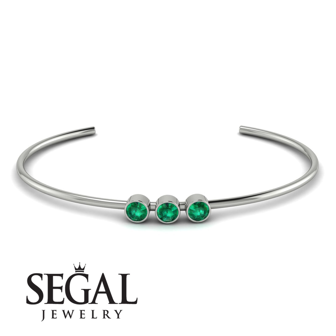 3 Stone Emerald Braclet - Eileen No. 6