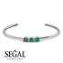 3 Stone Emerald Braclet - Eileen No. 6
