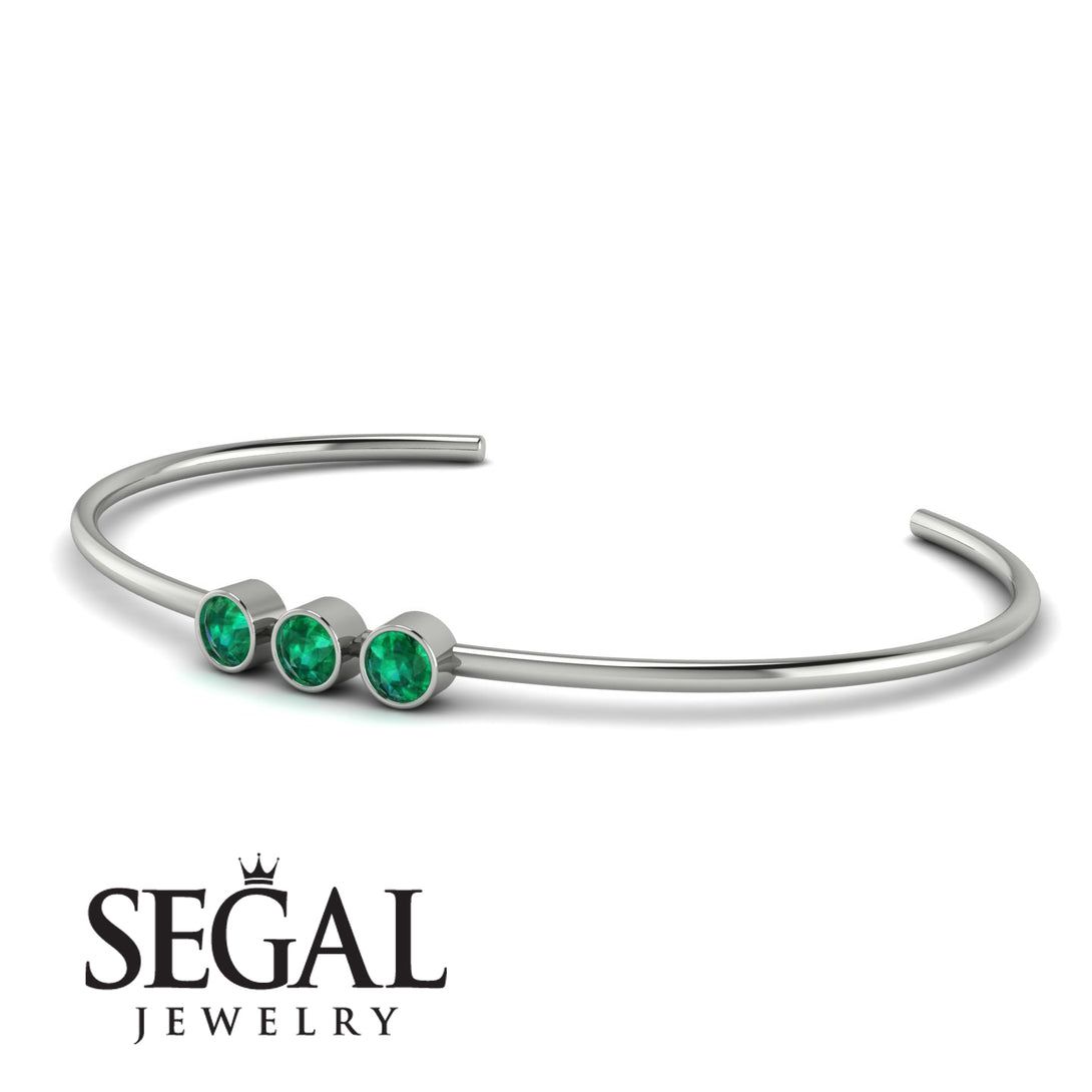 3 Stone Emerald Braclet - Eileen No. 6