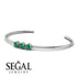 3 Stone Emerald Braclet - Eileen No. 6