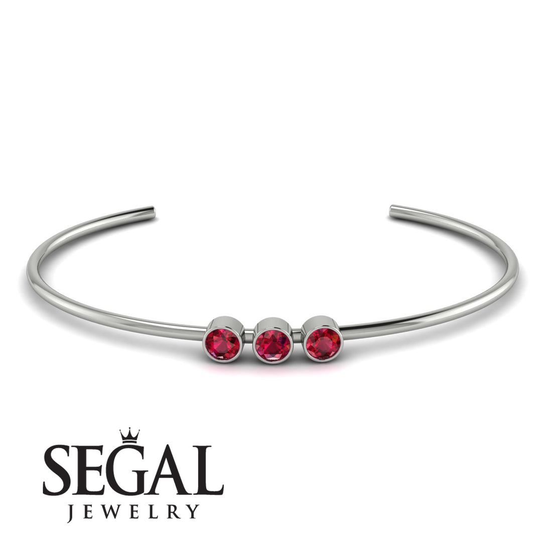 3 Stone Ruby Braclet - Eileen No. 12
