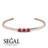3 Stone Ruby Braclet - Eileen No. 11