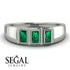 3 Stone Bagutte Emerald Ring - Lilly No. 6