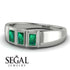 3 Stone Bagutte Emerald Ring - Lilly No. 6 image 3