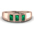 3 Stone Bagutte Emerald Ring - Lilly No. 5