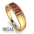 3 Stone Bagutte Ruby Ring - Lilly No. 10
