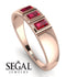 3 Stone Bagutte Ruby Ring - Lilly No. 11