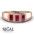 3 Stone Bagutte Ruby Ring - Lilly No. 11
