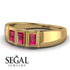 3 Stone Bagutte Ruby Ring - Lilly No. 10 image 3