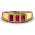 3 Stone Bagutte Ruby Ring - Lilly No. 10
