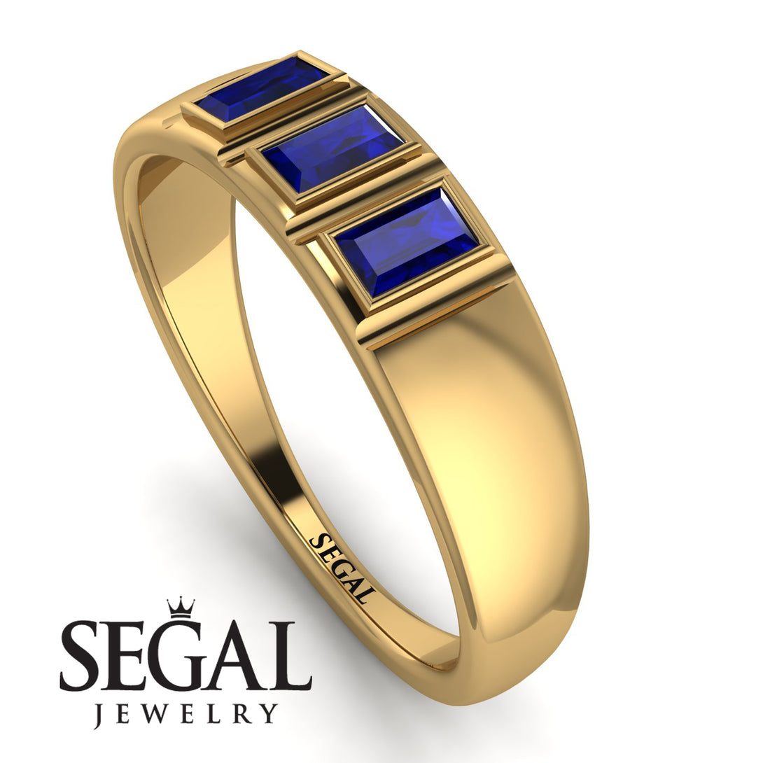 3 Stone Bagutte Sapphire Ring - Lilly No. 13