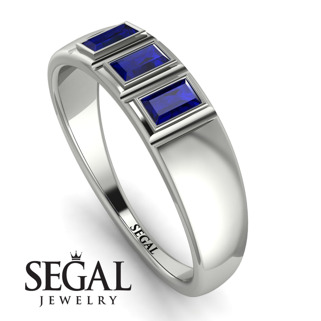 3 Stone Bagutte Sapphire Ring - Lilly No. 15