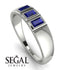 3 Stone Bagutte Sapphire Ring - Lilly No. 15