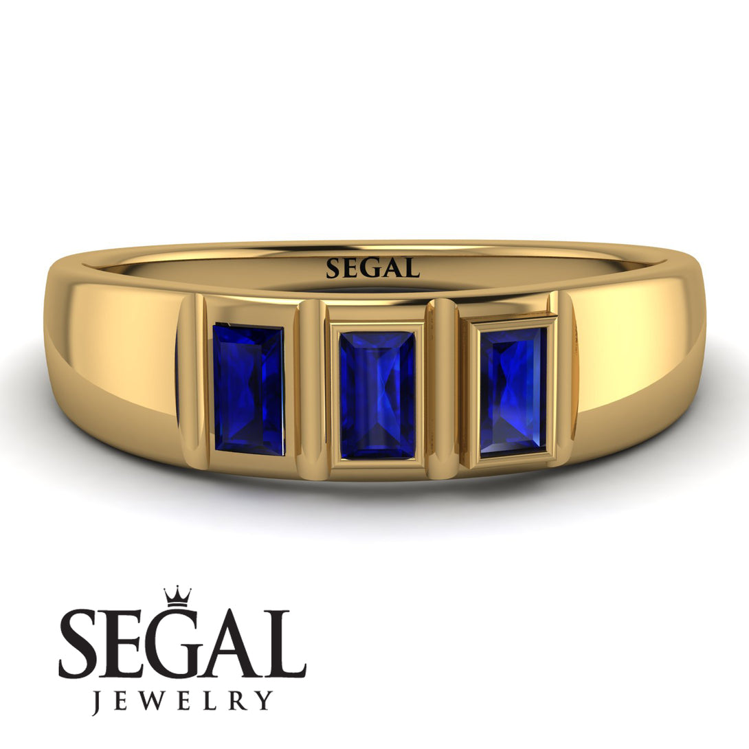3 Stone Bagutte Sapphire Ring - Lilly No. 13
