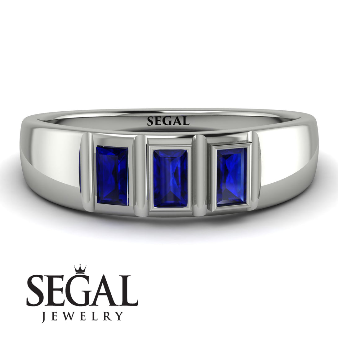 3 Stone Bagutte Sapphire Ring - Lilly No. 15